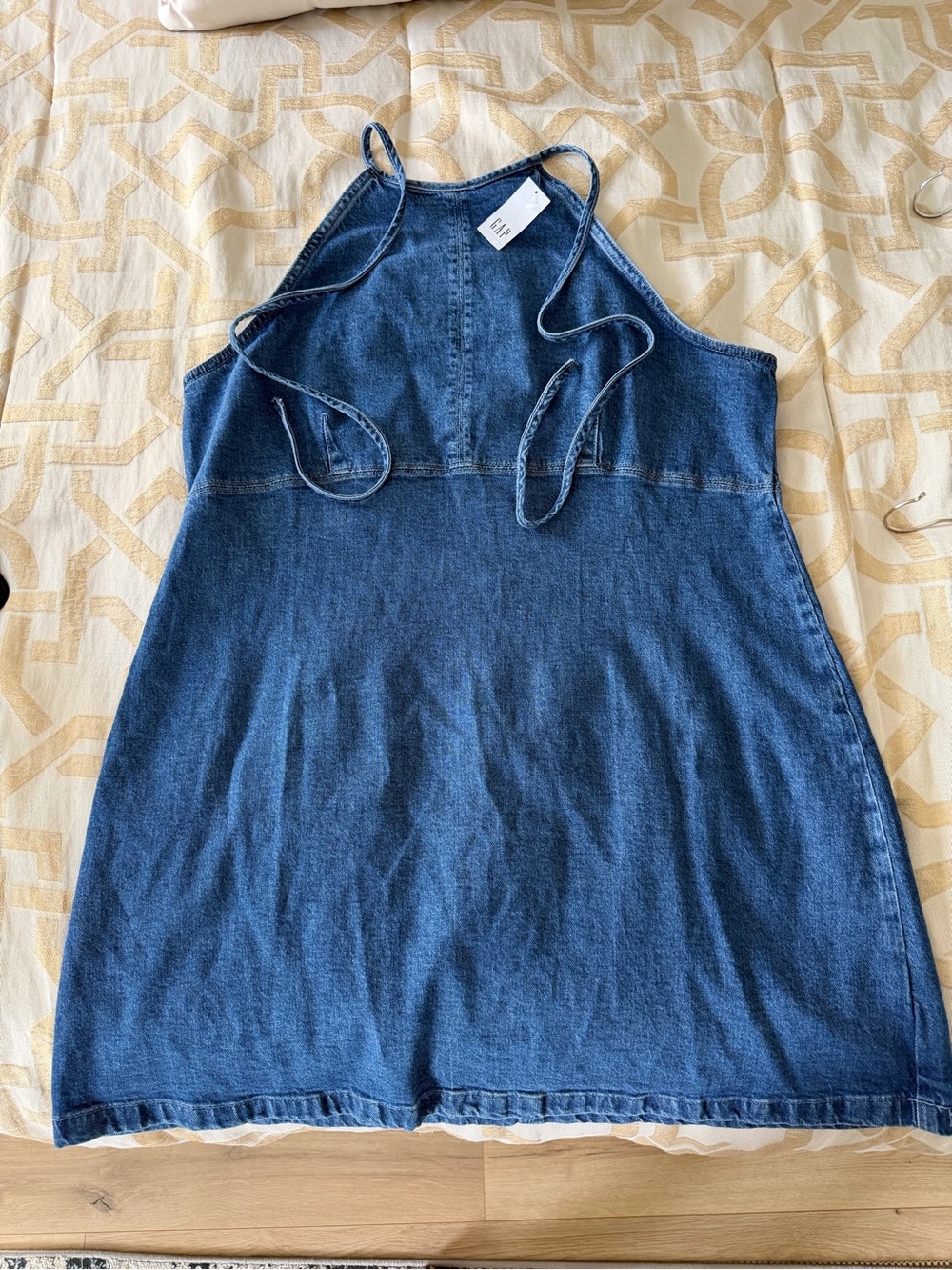 Gap Denim Halter Dress Top - Blue